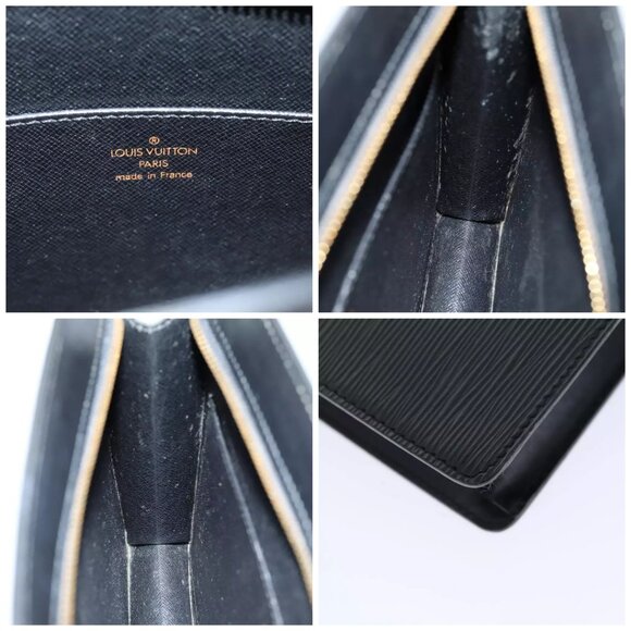 LOUIS VUITTON Epi Pochette Homme Clutch Bag Black - Picture 16 of 16